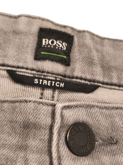 BOSS Hugo Boss Men's Grey Stretch Slim Jeans 34x32