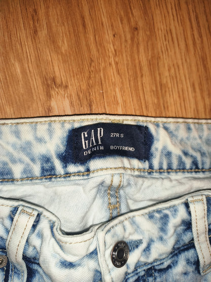 Gap Acid Wash Boyfriend Jeans Distressed Style Denim Size 27