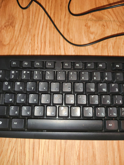 Titanum TKR101 Wired USB Full-Size Keyboard – Black (ENG/RU Layout)