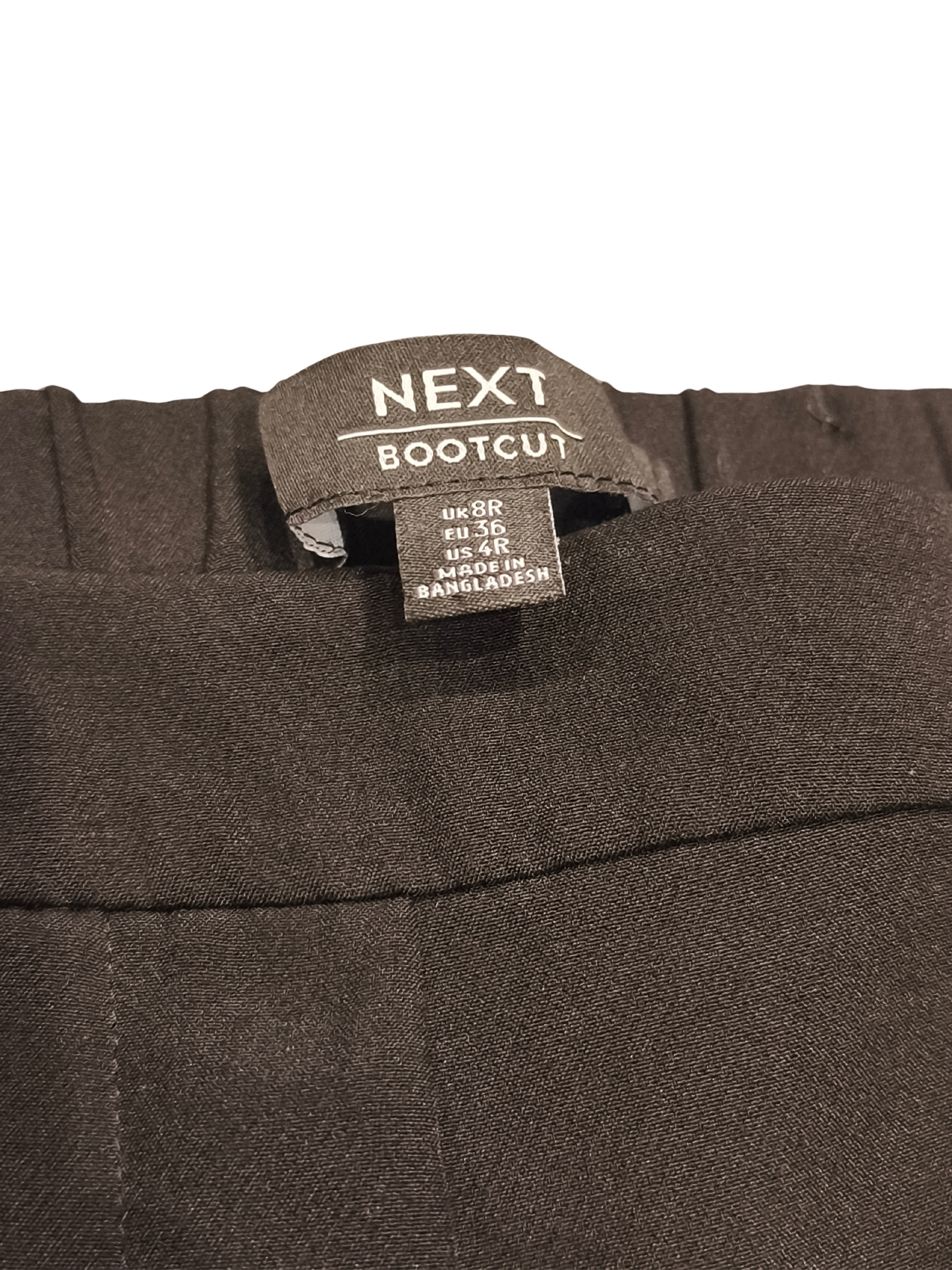 Next Black Bootcut Trousers Women’s UK 8 Regular Stretch Smart Work Office