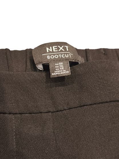 Next Black Bootcut Trousers Women’s UK 8 Regular Stretch Smart Work Office