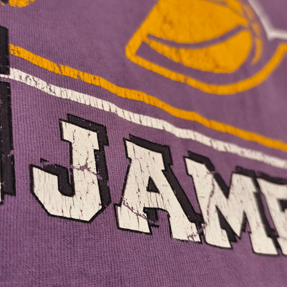 NBA Los Angeles Lakers LeBron James #6 Graphic T-Shirt Purple Mens Size XS