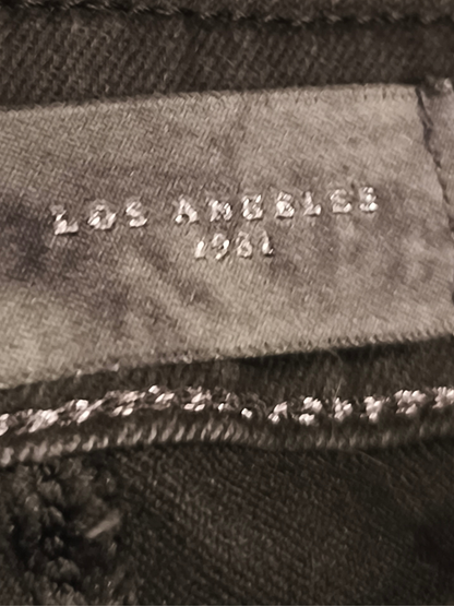 GUESS Los Angeles Women’s Skinny Jeans Waxed Coated Black Grey Size 28