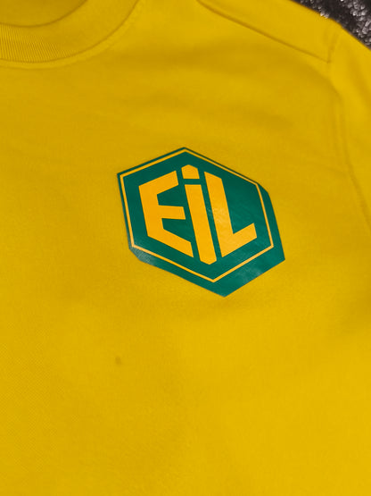 Nike Dri-FIT Mens Yellow EIL Crest Soccer Jersey Short Sleeve T-Shirt Size S #63