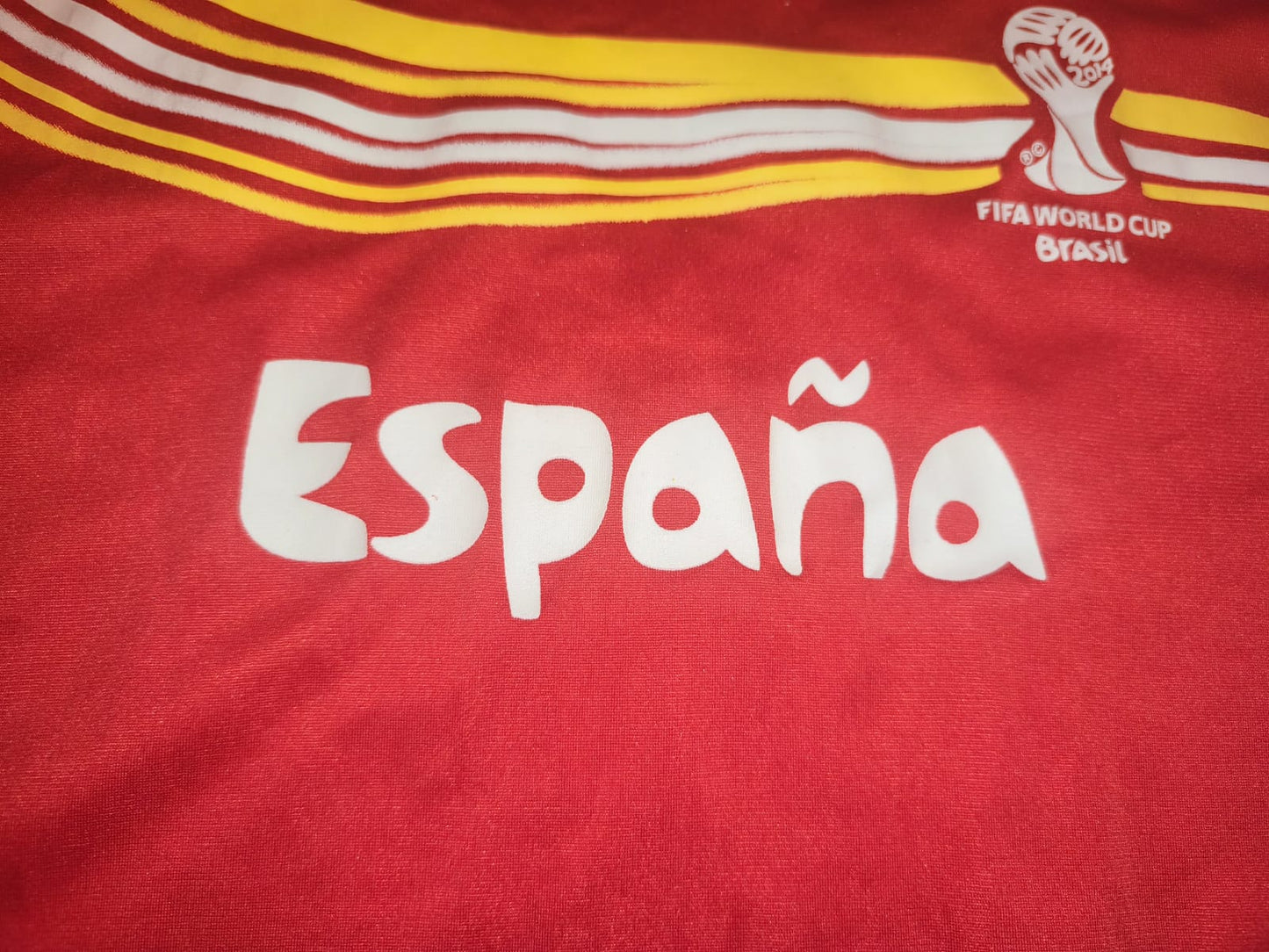 Spain FIFA World Cup 2014 Brasil Fan Shirt Jersey Red España #10 Size XL