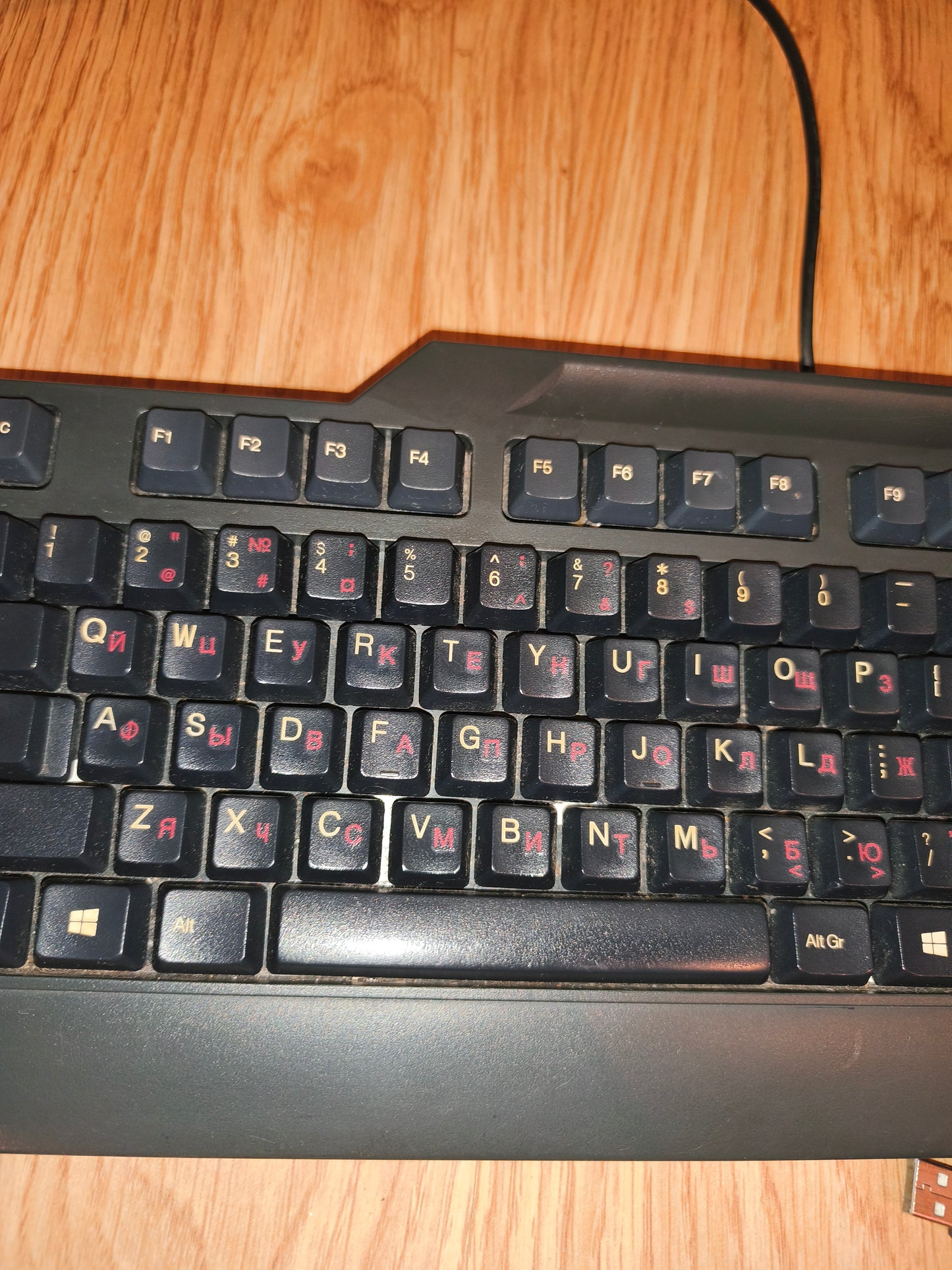 Lenovo KU-0225 USB Wired Keyboard | English/Russian (Cyrillic) Layout | P/N 54Y9429