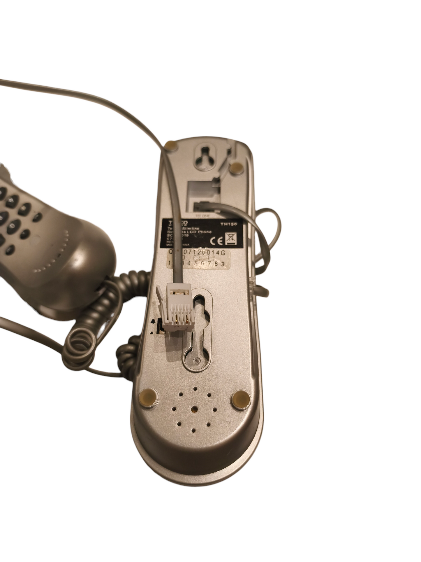 Tesco TH150 Slimline Gondola LCD Landline Phone - Silver/Champagne - Wall Mounta