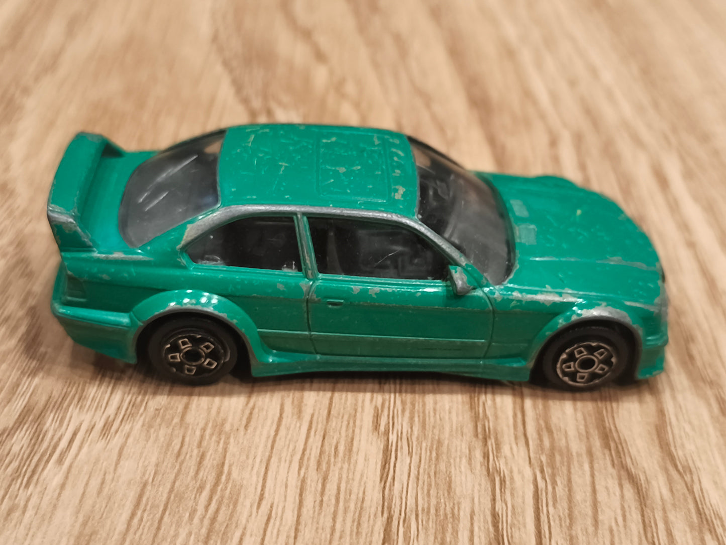 Vintage Burago 1/43 BMW M3 E36 Diecast Model Car | Green Made in Italy Pocket Toy