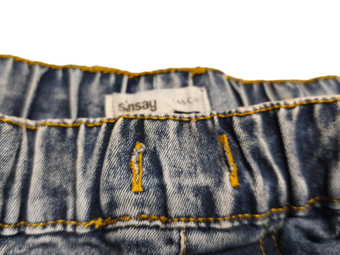 Sinsay Boys Girls Acid Wash Denim Joggers Jeans Elastic Waist Size 146 cm 10-12