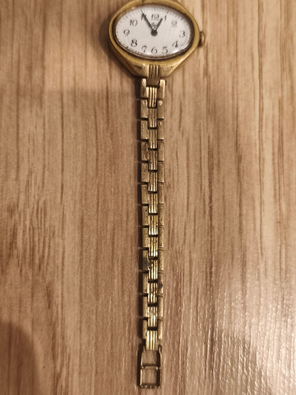 Rare Vintage Luch Women's Watch Gold Plated Mechanical USSR CCCP Working 397778