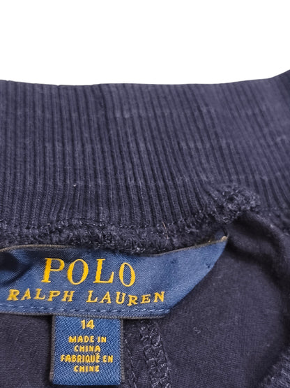 Polo Ralph Lauren Girls Navy Blue Cotton Knit Skort Size 14 Drawstring Waist
