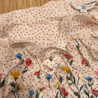 New Look Womens Floral Polka Dot Skirt UK 10 EU 38 Belted Summer Mini Skirt