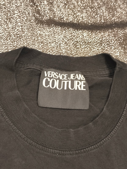Versace Jeans Couture Black & Gold V-Emblem Logo T-Shirt – Size XXL