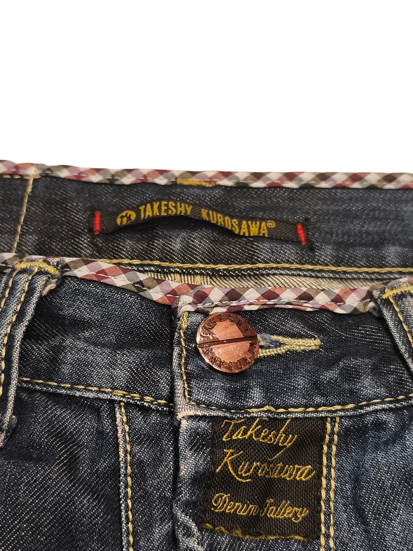 Takeshy Kurosawa Distressed Denim Mini Skirt Made in Italy Size 30 Y2K Patchwork
