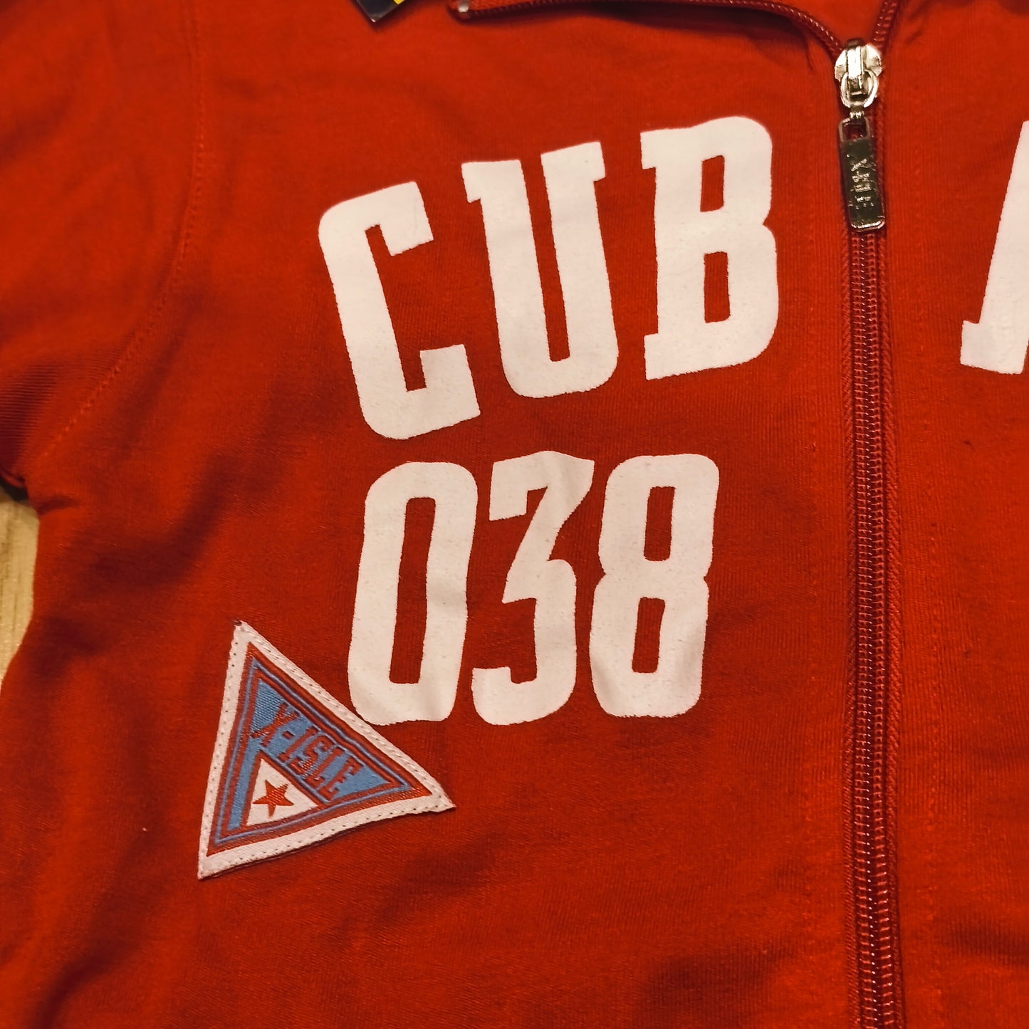 X-Isle Kids Red Track Jacket Zip Sweatshirt Size 5 NWT Havana Cubans 038