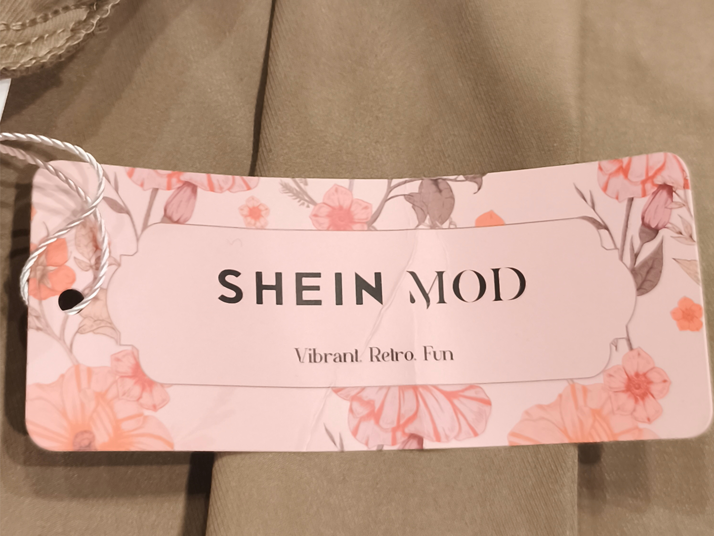 SHEIN MOD Khaki Lace-Up Pleated Mini Skirt - Size S (US 4) - NWT Retro Style