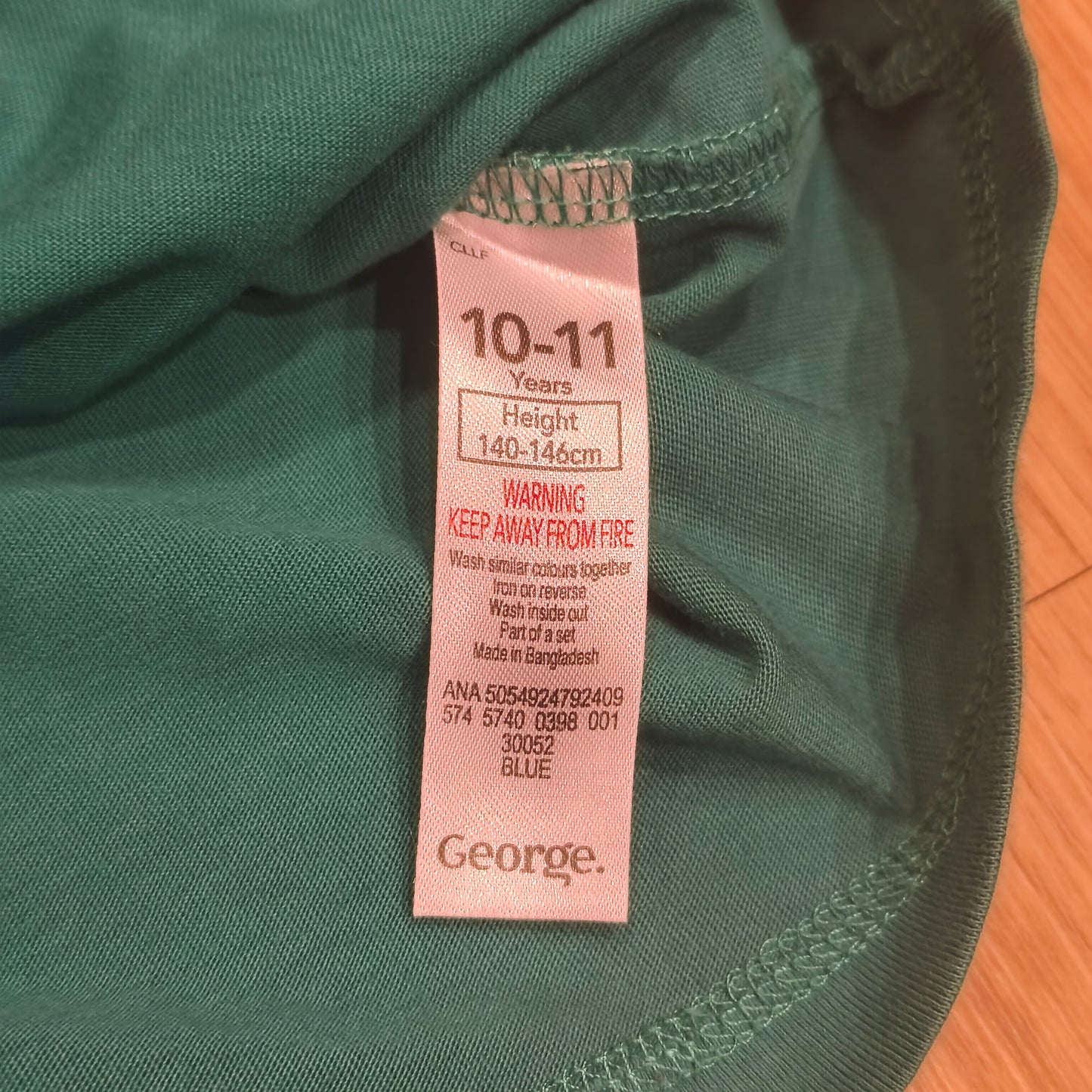 George Boys Green Long Sleeve Henley Shirt Top 10-11 Years 140-146 cm