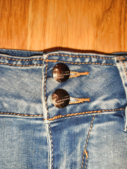 Vintage Style GOURD Denim Mini Skirt – High Waist, Size 29