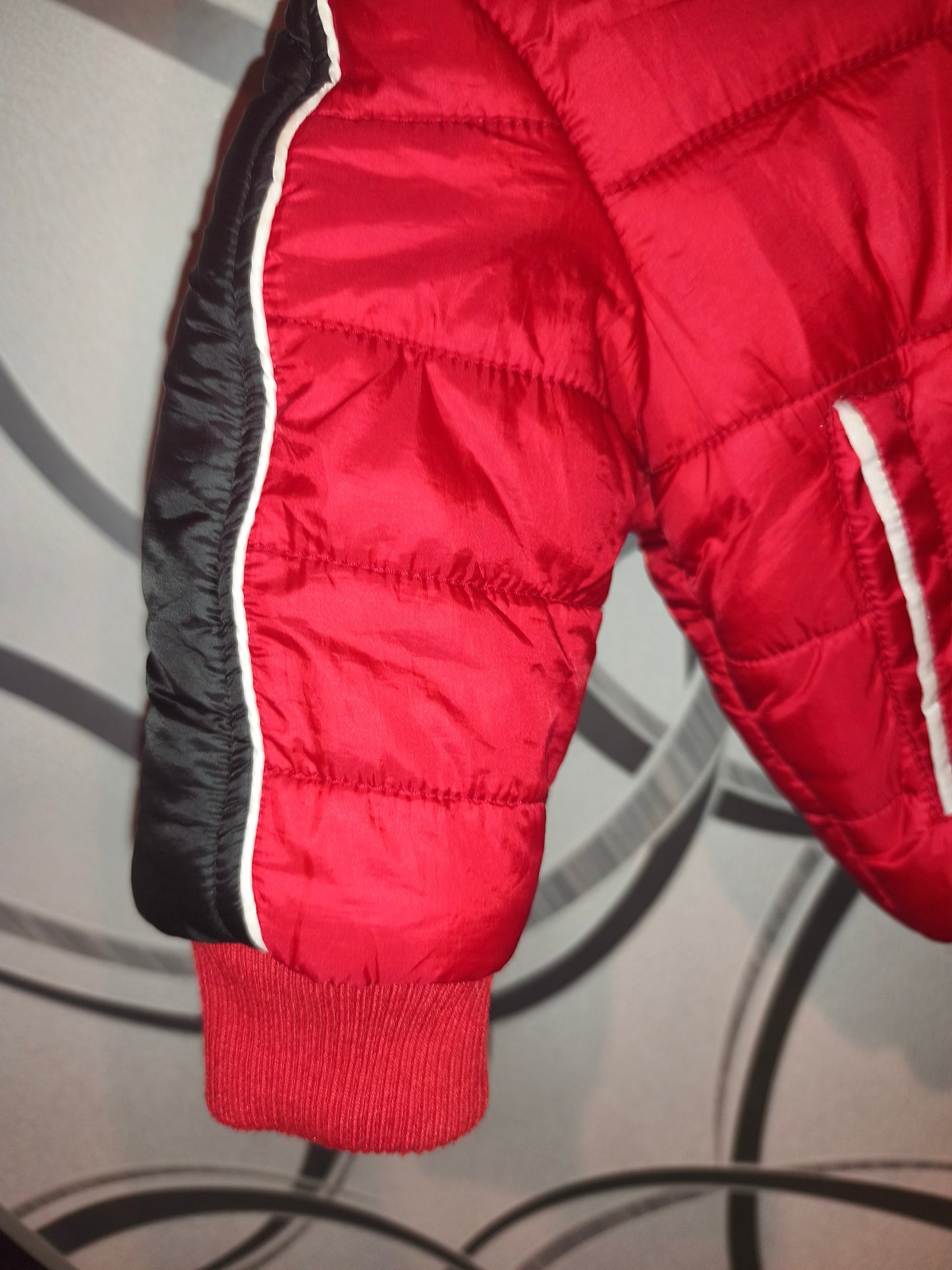 Minoti Baby Boys Red Hooded Puffer Jacket – Size 9-12 Months / 74-80 cm
