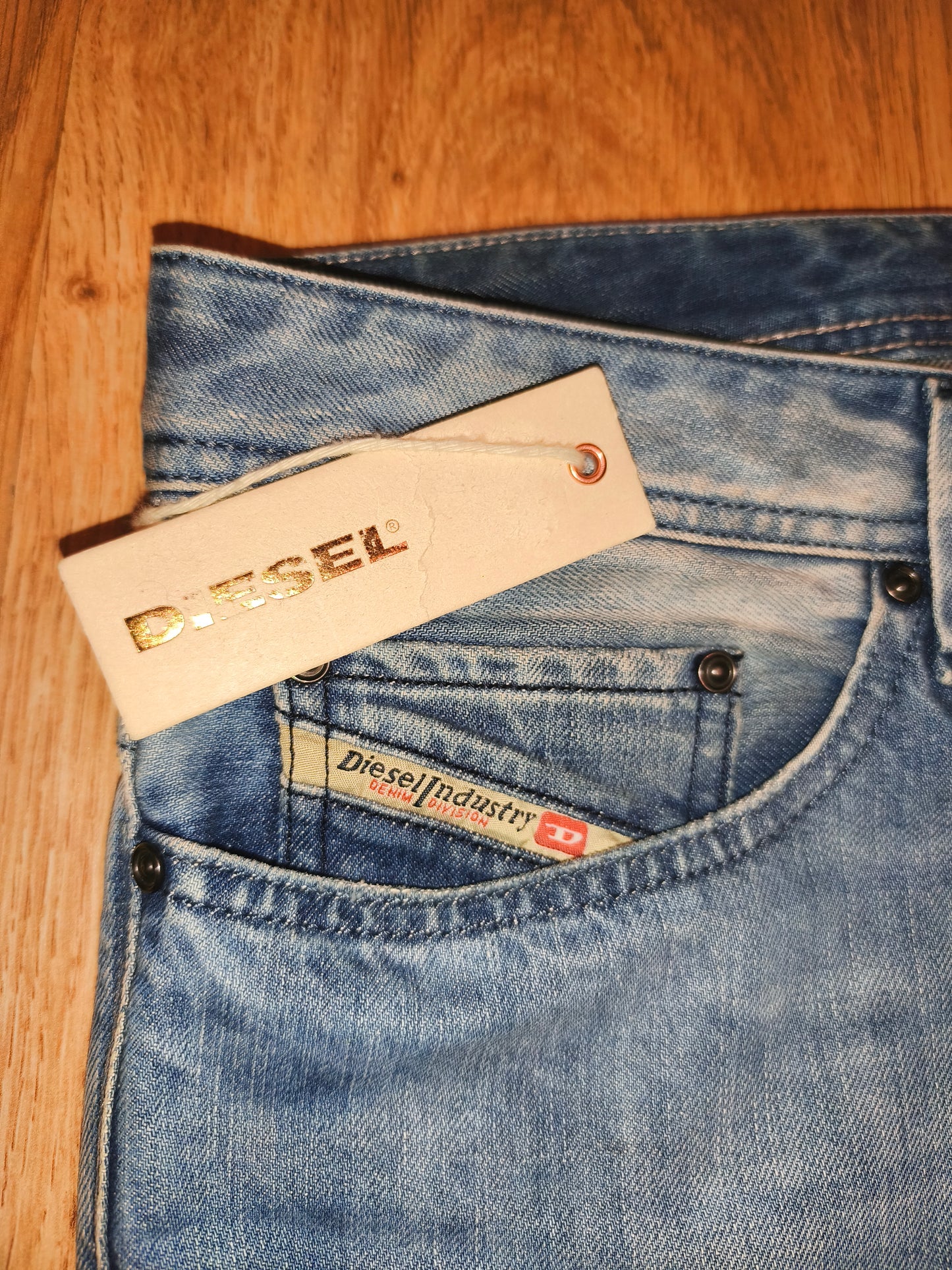 Vintage DIESEL Safado Jeans Men’s 32x32 Regular Slim Straight Wash 08801 Y2K NWT