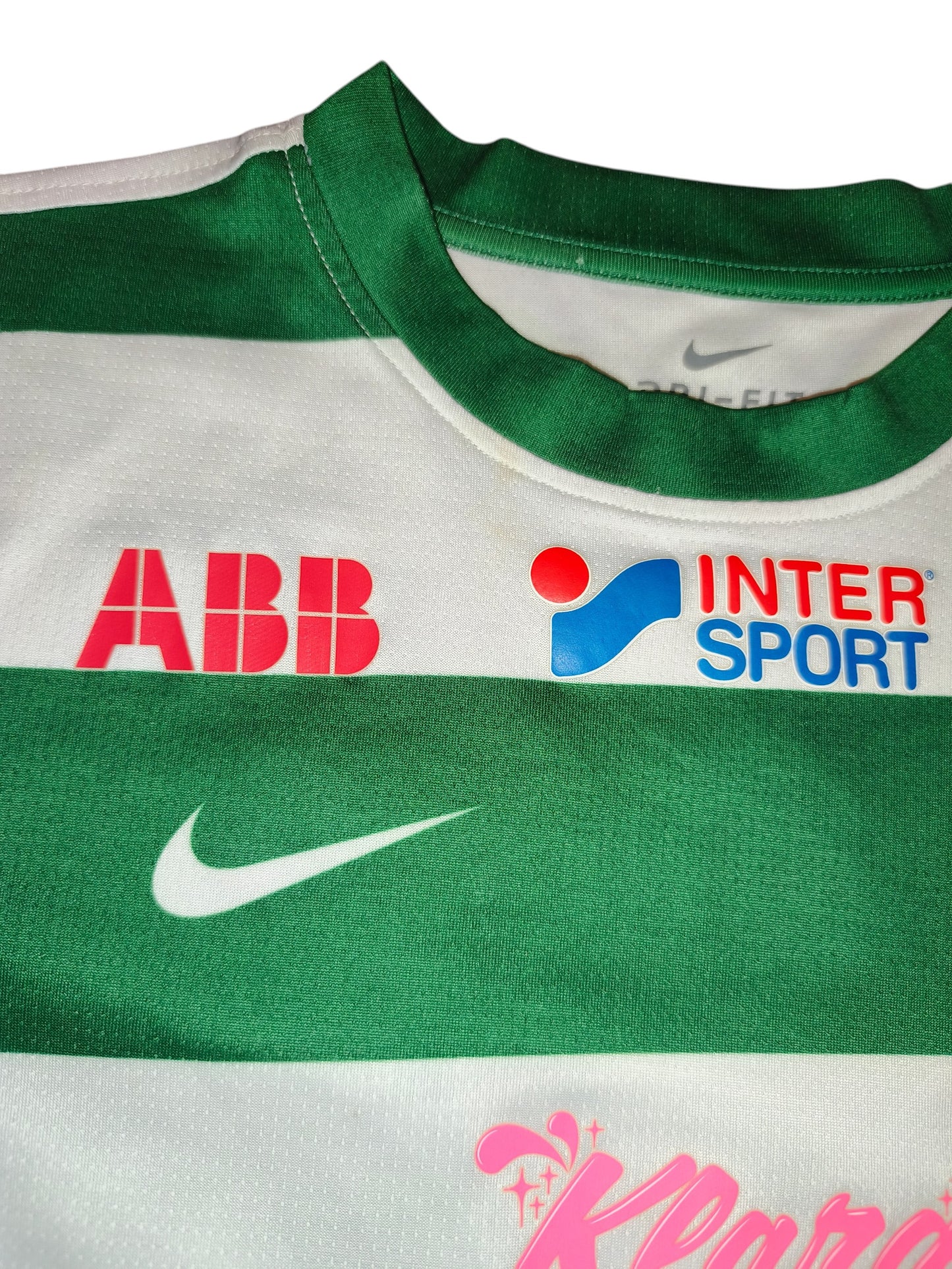 Nike VSK Västerås SK Sweden Football Shirt Jersey #21 Carpenter Green White Men'
