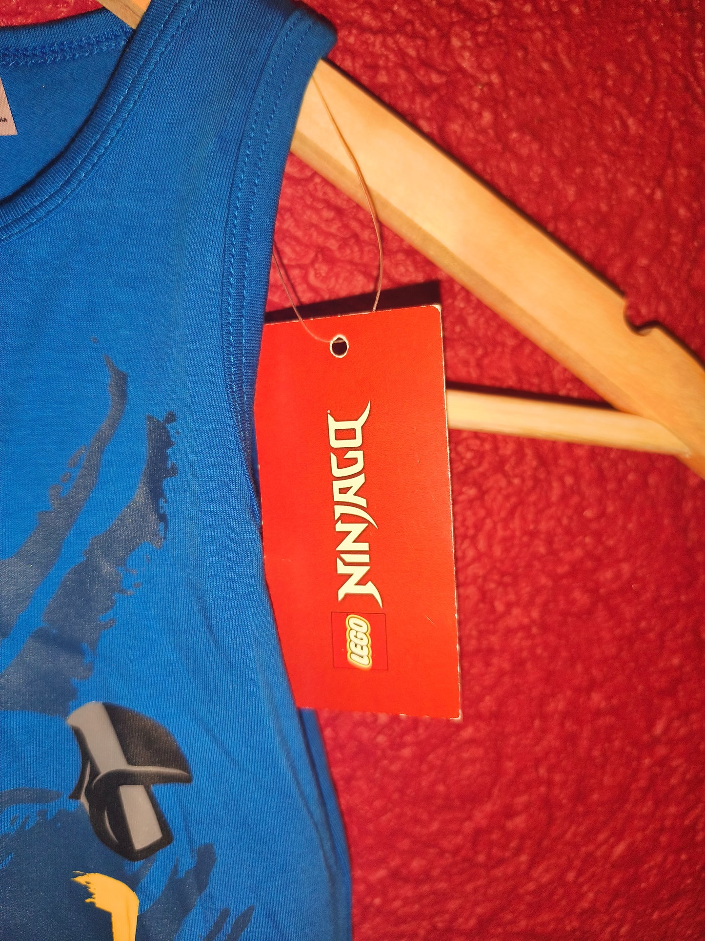 NWT LEGO Ninjago Jay Blue Ribbed Tank Top Boys Size 98 / 104 (2-4 Yrs) Sleeveless Shirt