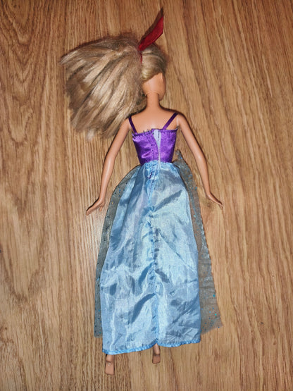 Mattel Barbie Doll in Purple & Blue Glitter Gown (2020 Release) – As Is / For Parts or Customizing