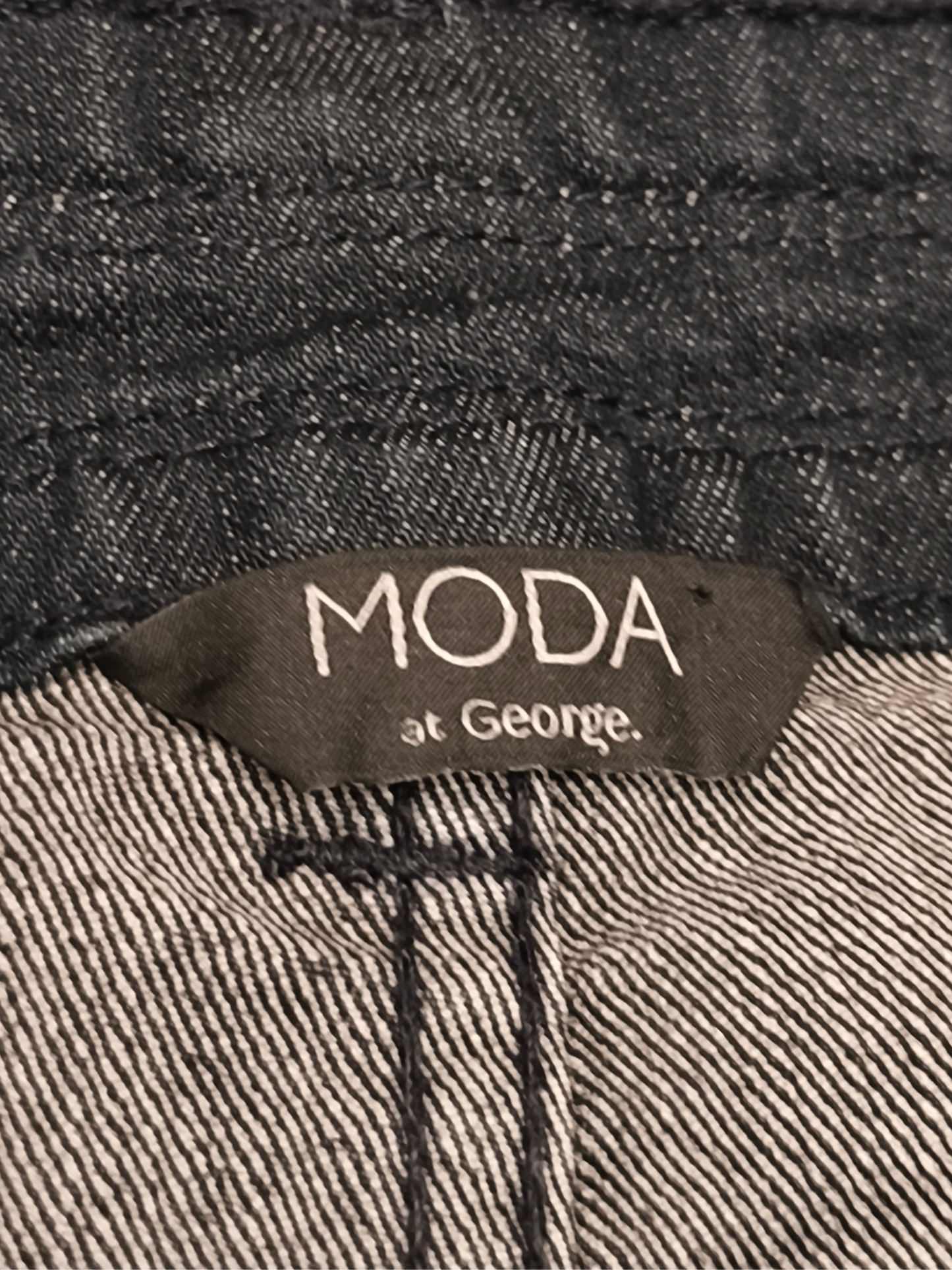 MODA at George Black Denim Look Trousers Wide Leg Bootcut - UK 14 / EUR 42