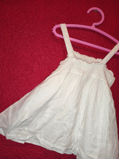 Mini Boden Girls White Broderie Anglaise Cotton Sun Top / Cami – Size 5-6 Years