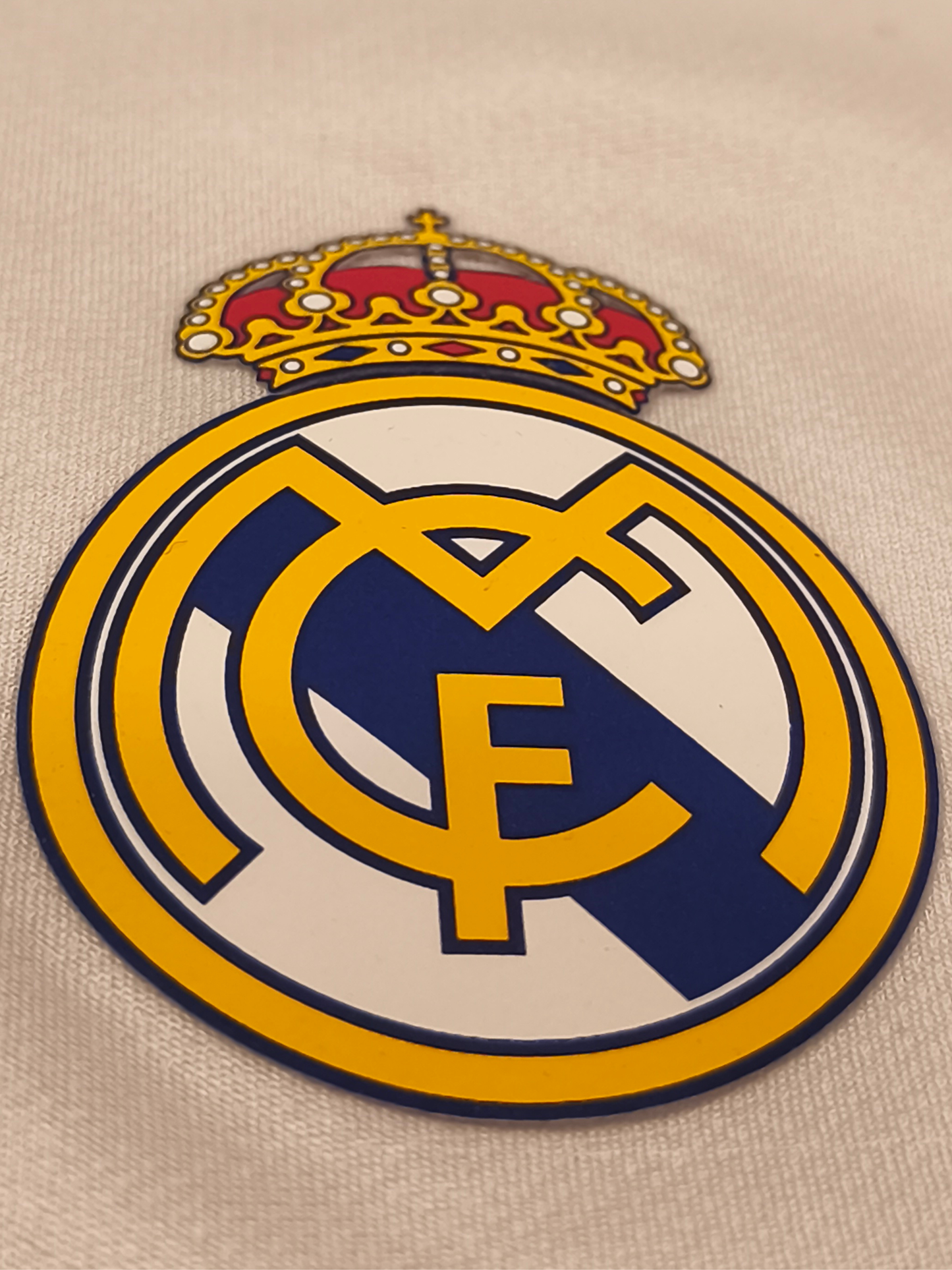 Real Madrid 2023-24 Home Jersey - White/Gold/Navy - Size Small - "Hala Madrid"