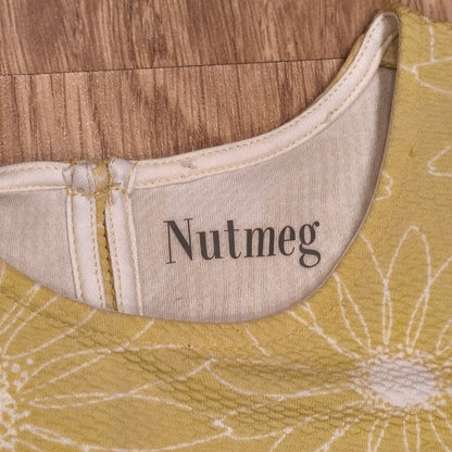 Nutmeg Girls Yellow Floral Daisy Tiered Sleeveless Sundress Size 7-8 Years