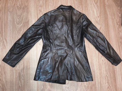 Vintage Fredrikson Jyväskylä Genuine Leather Jacket – Dark Brown – EU Size 36