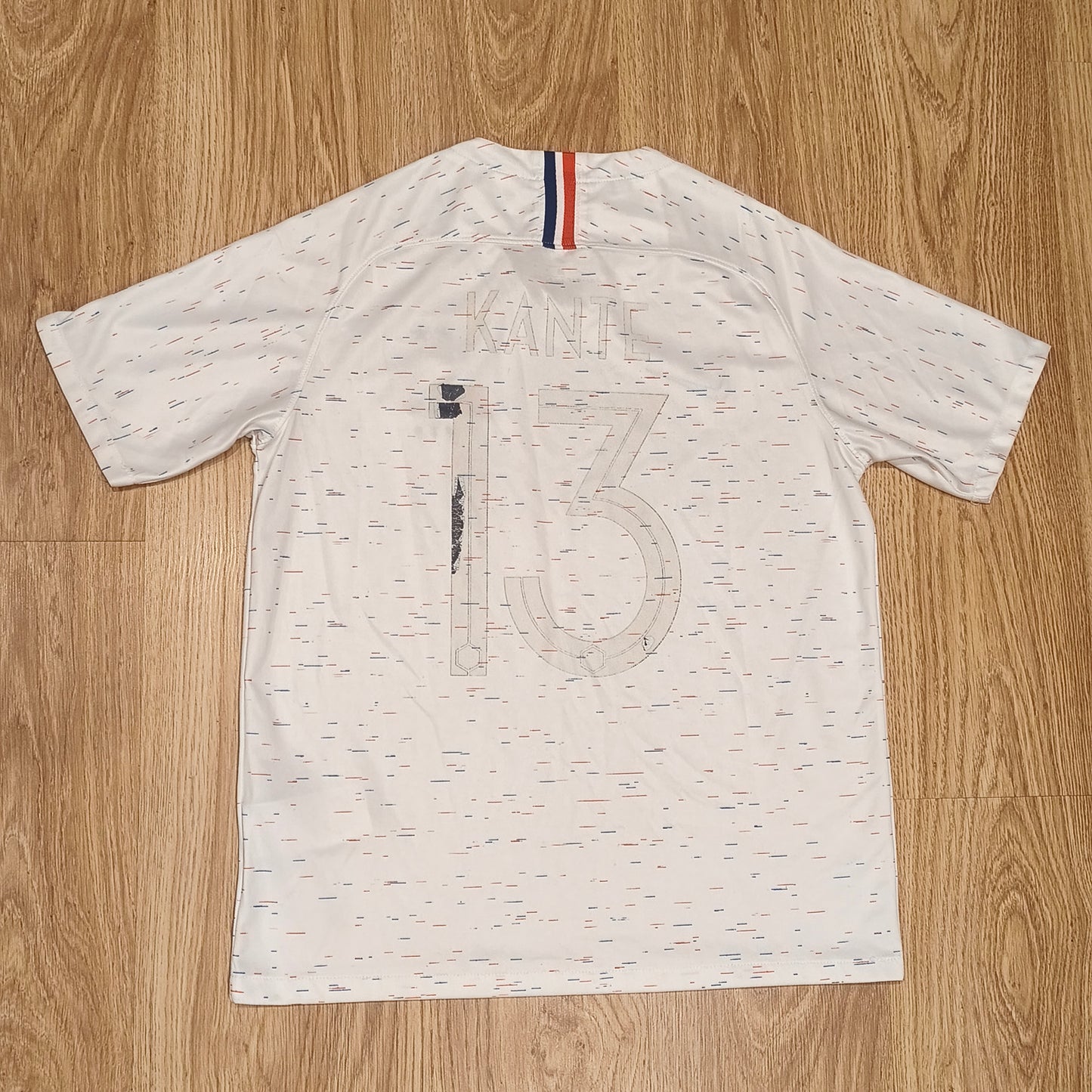 Nike France 2018 Away Jersey Kante #13 Soccer Shirt White 2 Star FFF