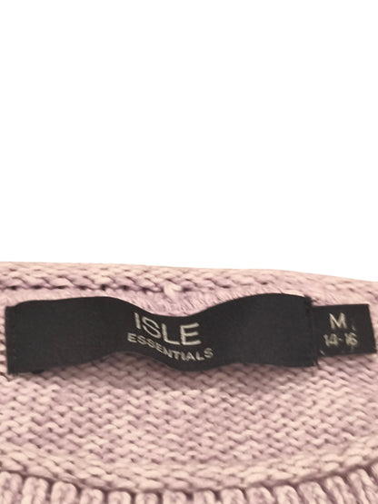 ISLE Essentials Lilac Cotton Jumper Size M 14-16 Edinburgh Woollen Mill Purple