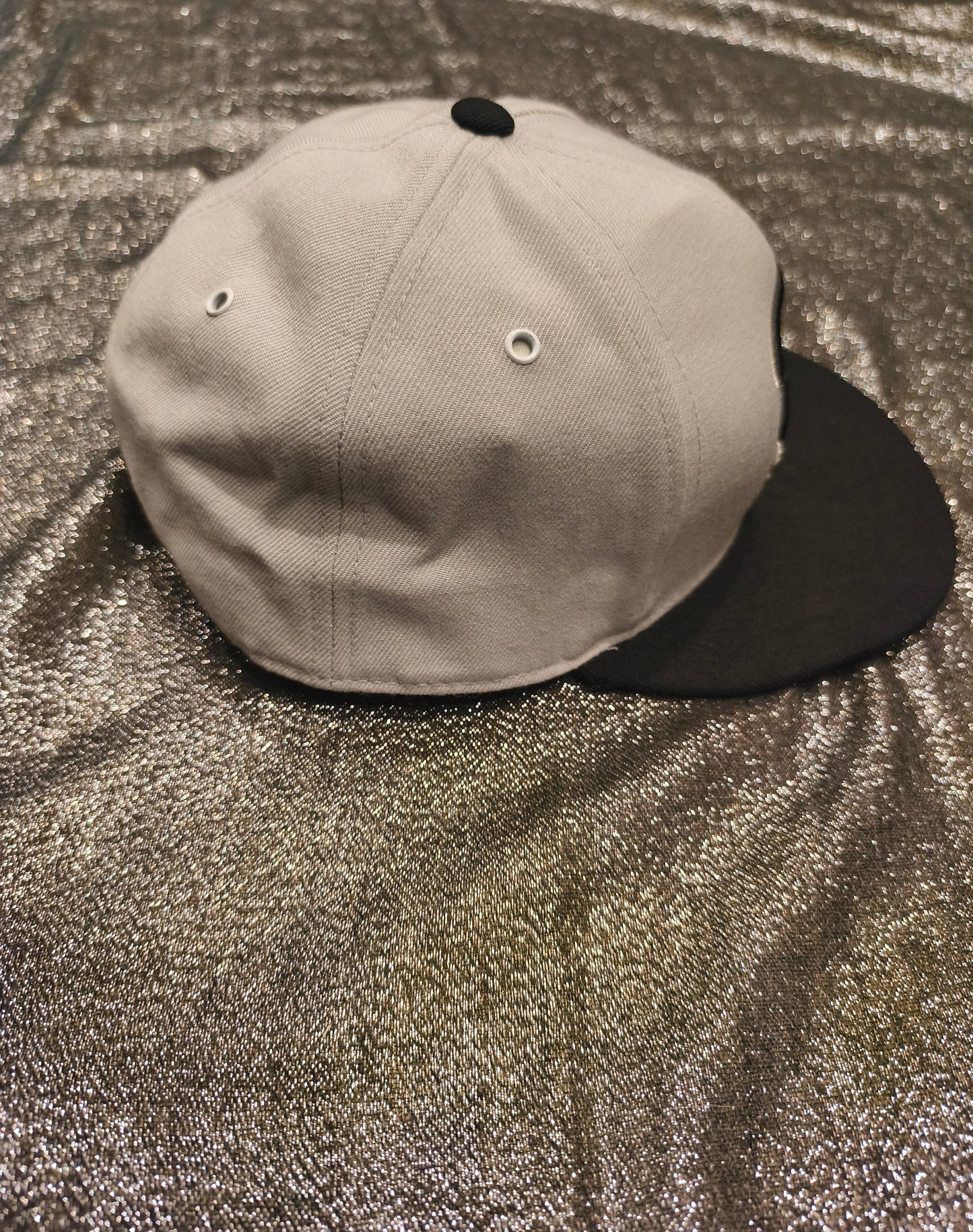 Miami Heat Mitchell Ness Fitted Hat 7 1/2 Gray Black Wool Blend NBA Cap Vintage