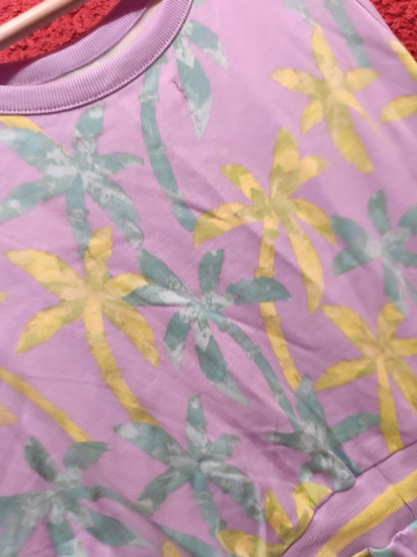 Monsoon Girls Lilac Palm Tree Print Playsuit / Romper – Size 12-13 Years