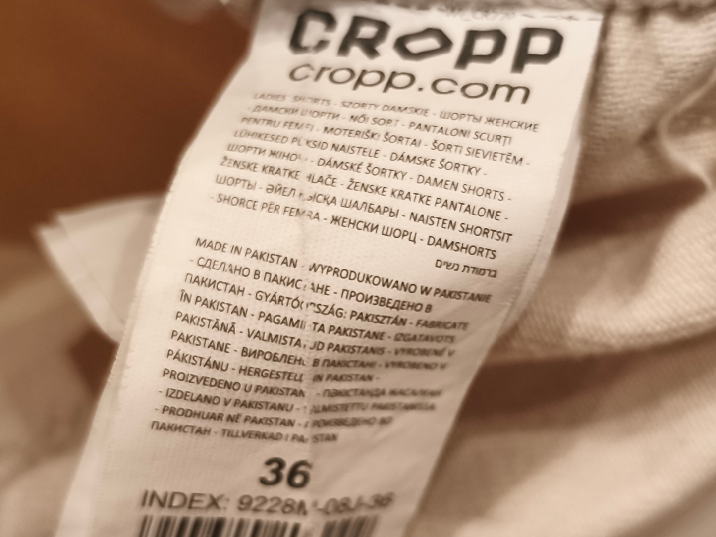 Cropp Denim High-Waisted Cargo Shorts Cream Off-White Paperbag Waist Size 36/S