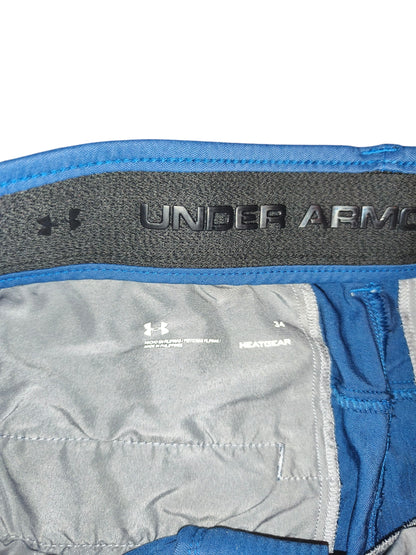 Under Armour Matchplay Golf Shorts Mens 34 Blue HeatGear Performance Tech 130954