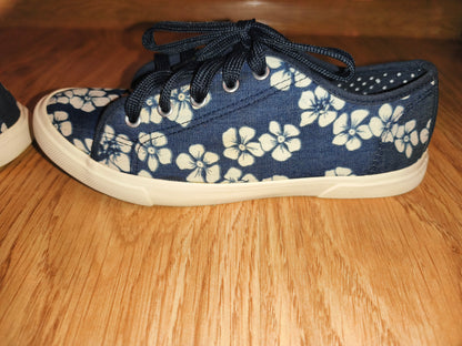 Mantaray Women's Blue Floral Canvas Trainers / Plimsolls – EUR 37 (UK 4)