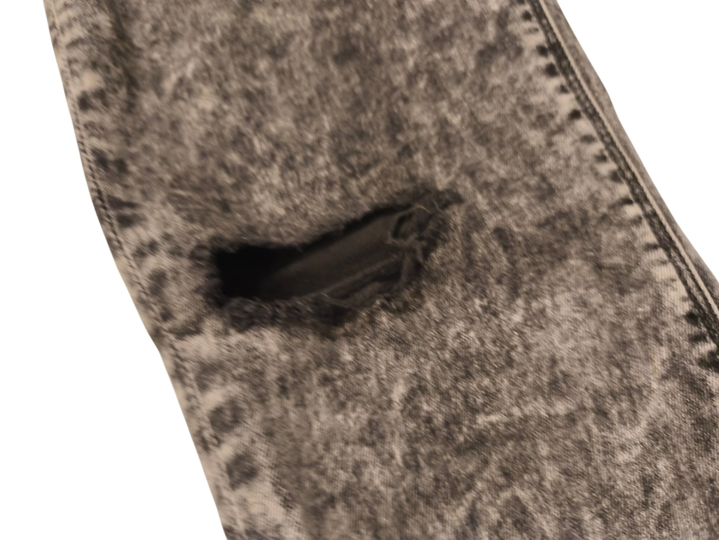 Pull&Bear Men's Grey Acid Wash Ripped Skinny Jeans - Size EUR 44 / MEX 34