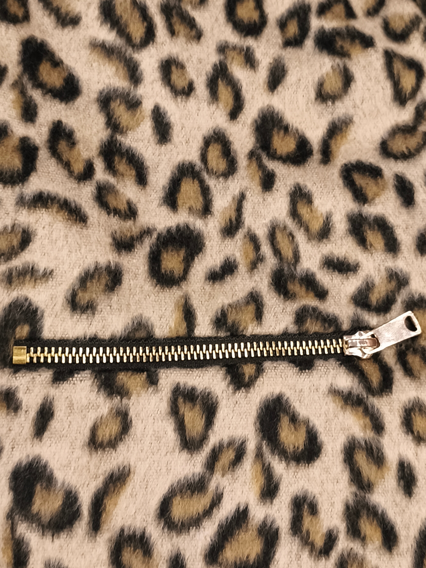 Primark Leopard Print Faux Fur Coat Women’s Size 6 Zip Pockets Longline Jacket