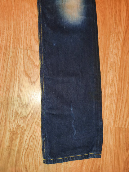 Vintage Diesel Krooley 1994 Men's Jeans W31 L32 Regular Slim Carrot Blue Denim