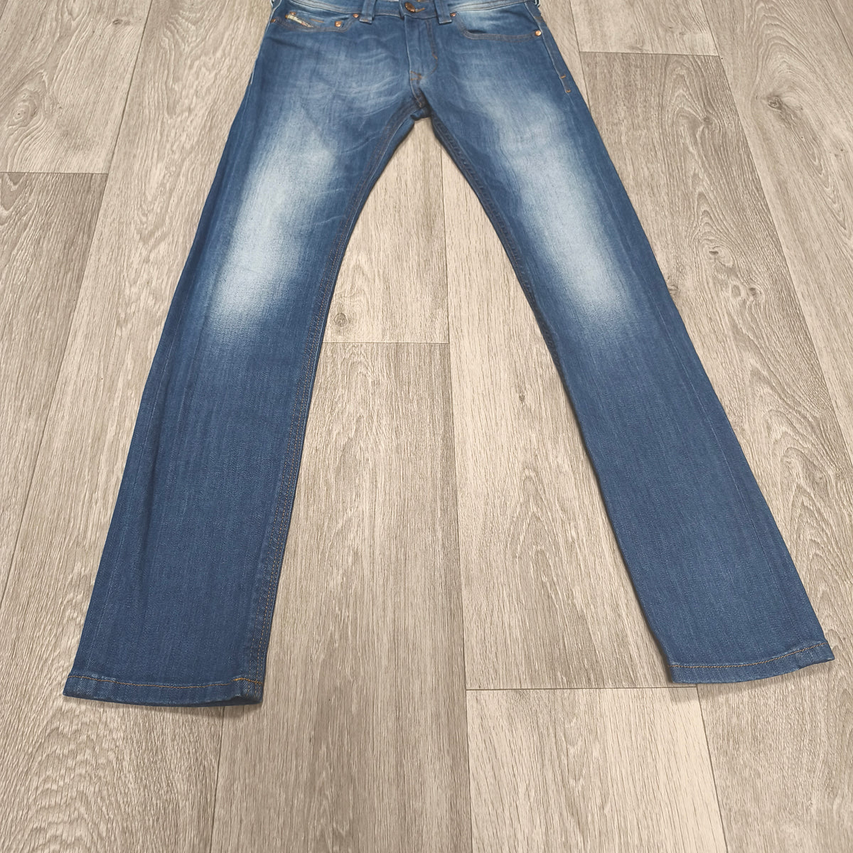 Diesel Kid Thanaz J-OT Slim Skinny Blue Jeans Size 12 Stretch Wash 00XE5 Denim