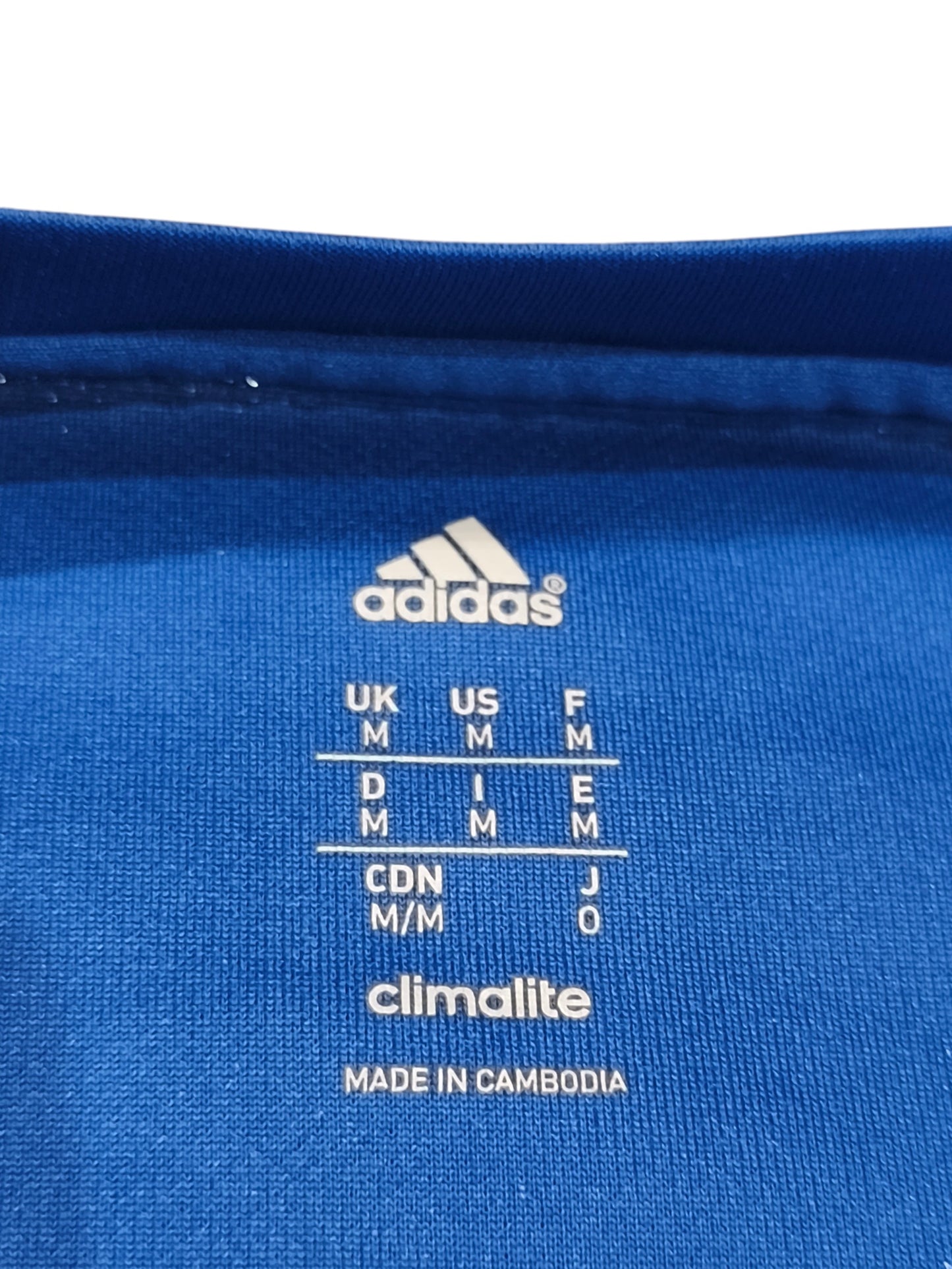 Adidas Oppsal Fotball Training Jersey Shirt Blue Size M Climalite Vintage 2015