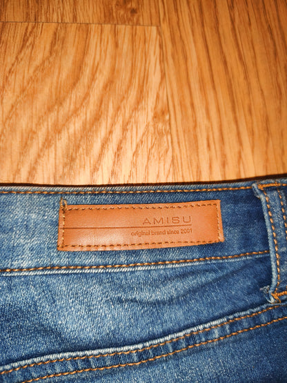 Amisu Denim Co. Women's Blue Denim Shorts – Folded Hem, Size 40 (EU)