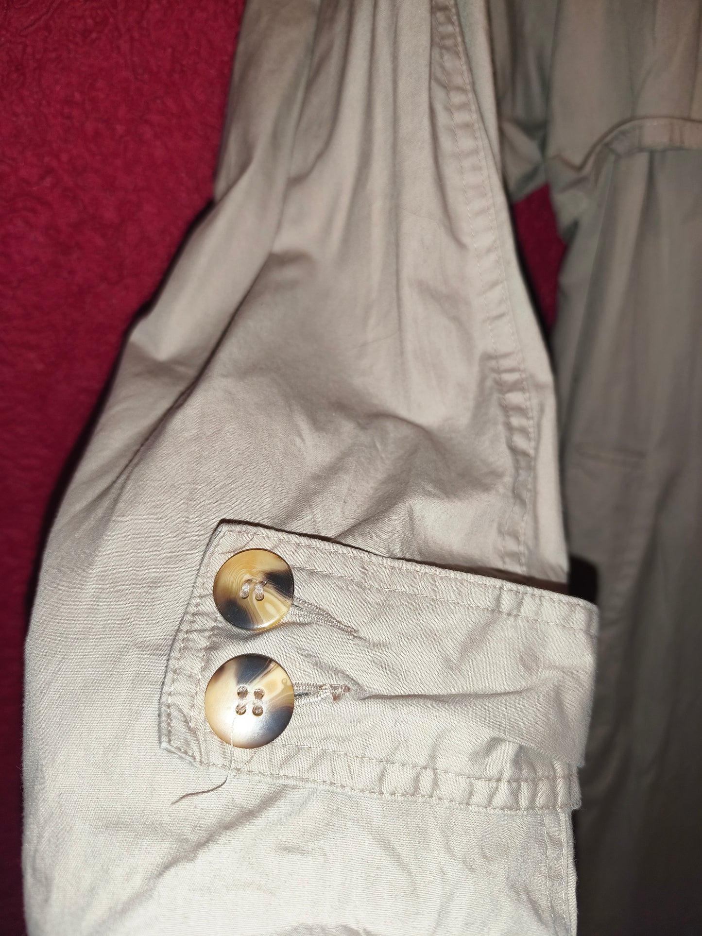 Vintage 80s/90s OZONO Beige Oversized Trench Coat | Double-Breasted Long Duster (Size L/XL)