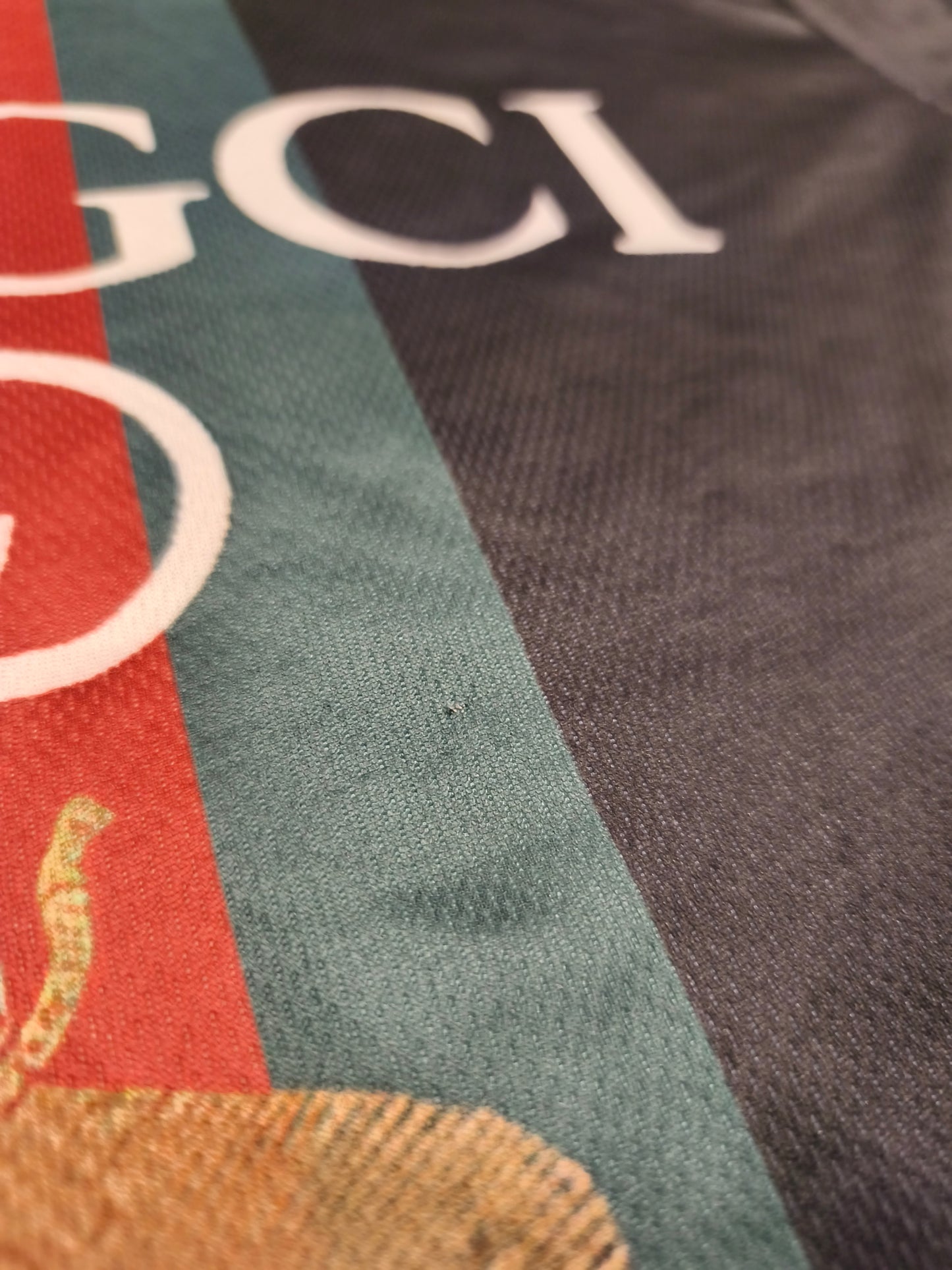 Men’s CUGCY Graphic T-Shirt - Black with Stripe & Bee Detail - Size 2XL