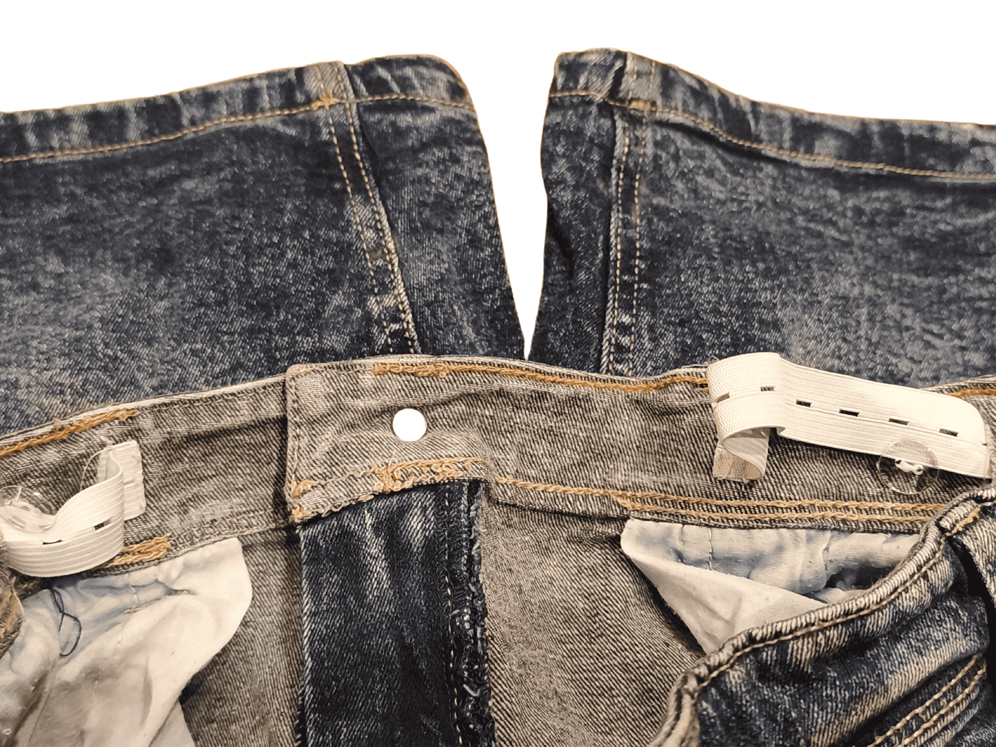Destination Boys Denim Shorts Size 146 Blue Acid Wash Adjustable Waist Jeans