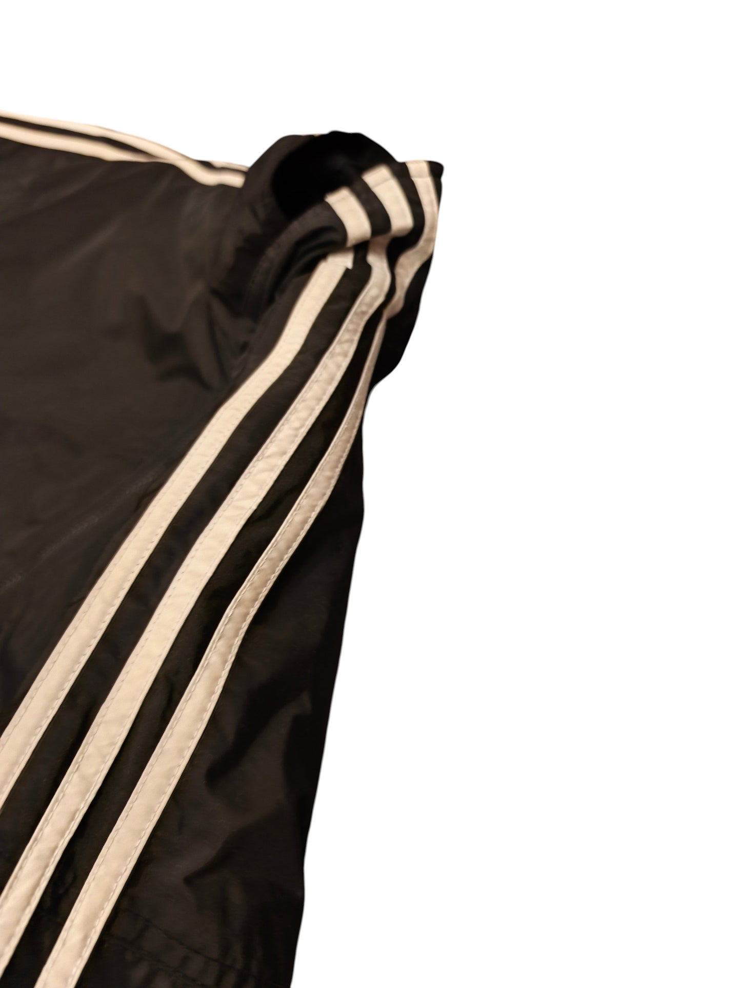 Vintage Adidas Performance Full-Zip Jacket Mens M Black 3-Stripe Activewear 80s