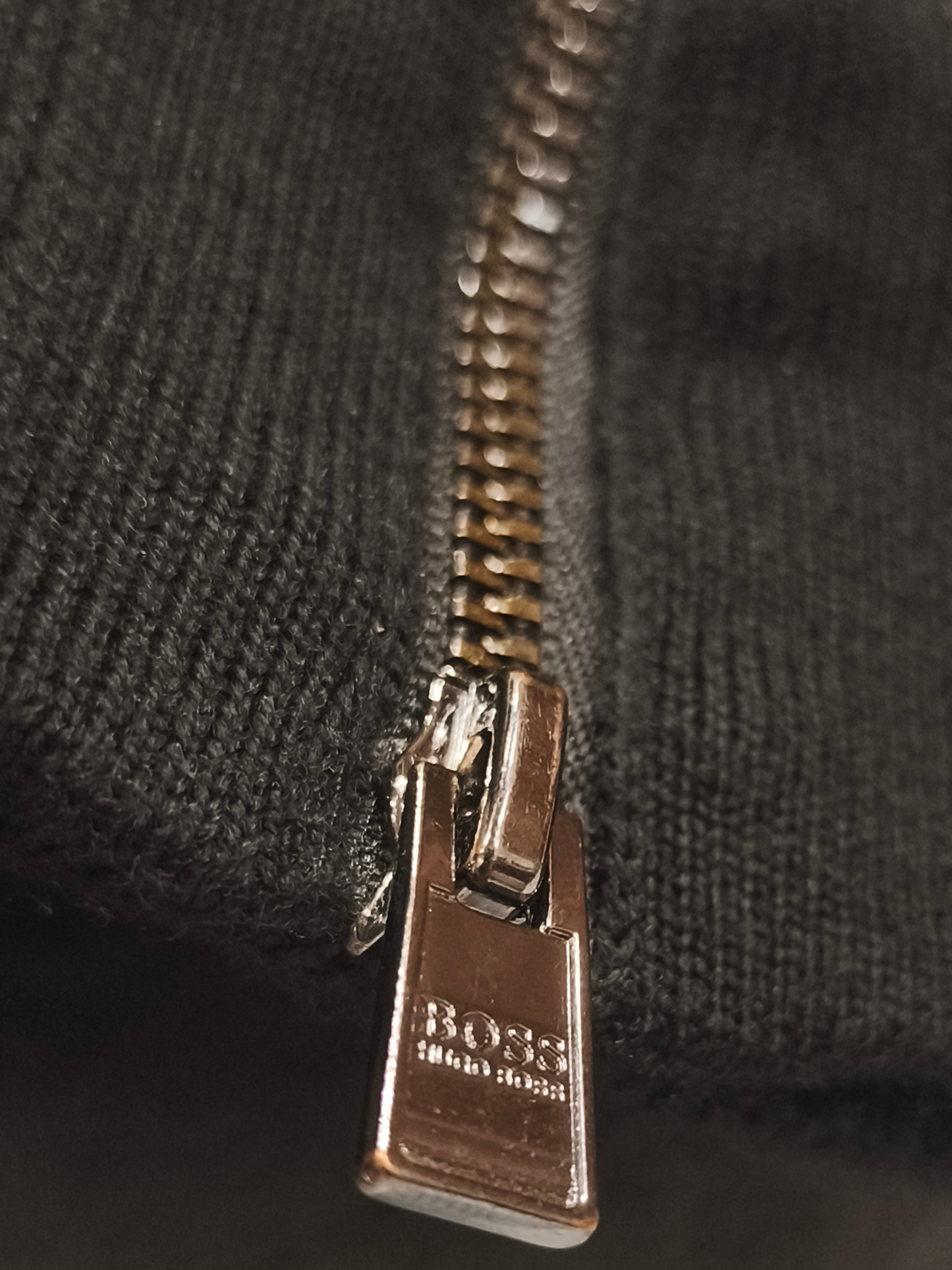 BOSS Hugo Boss Men's Elfonte Full-Zip Virgin Wool Sweater Jacket Black L